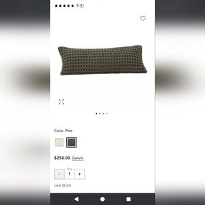 Boll & Branch Grand Waffle Decorative Pillow Cover Color Pine.